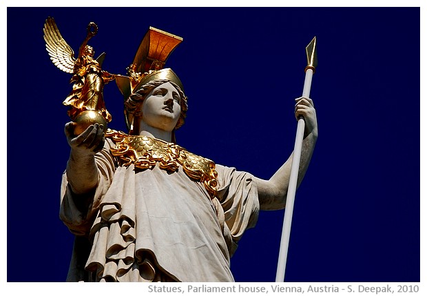 Statues, Vienna Parliament, Austria - images by Sunil Deepak, 2010