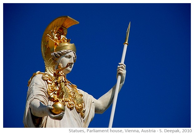 Statues, Vienna Parliament, Austria - images by Sunil Deepak, 2010