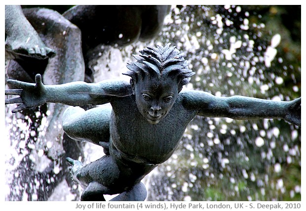 Joy of life fountain, Hyde park, UK - images by Sunil Deepak, 2010