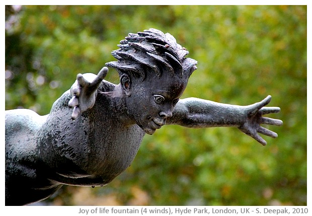 Joy of life fountain, Hyde park, UK - images by Sunil Deepak, 2010