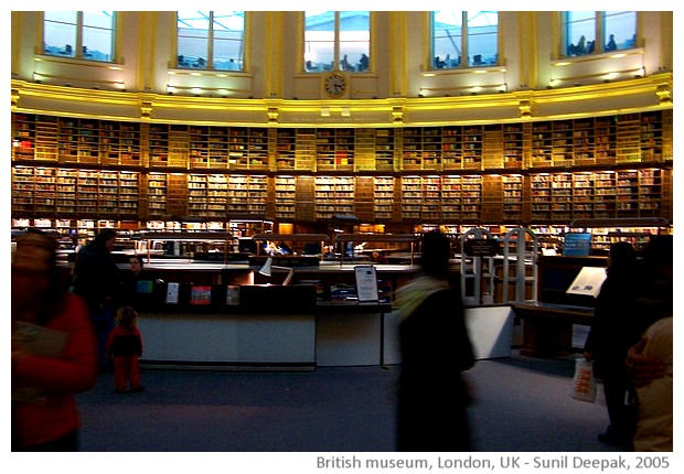 Thames, British Museum and Trafalgar square, London - images by Sunil Deepak, 2005