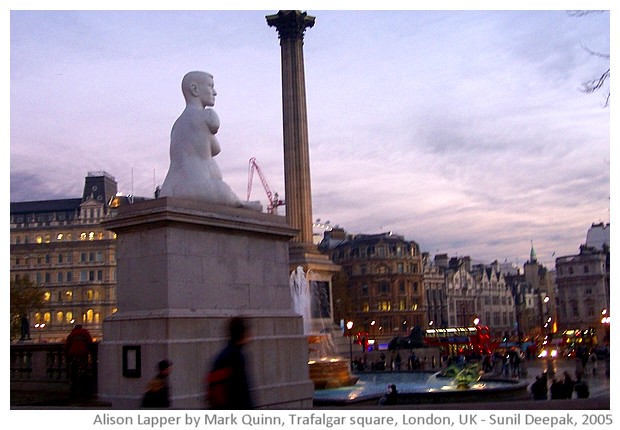 Thames, British Museum and Trafalgar square, London - images by Sunil Deepak, 2005