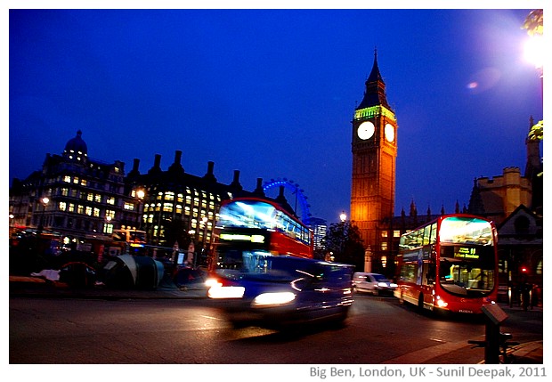 Big Ben, London,UK at night - images by Sunil Deepak, 2011