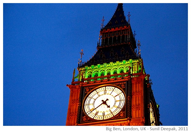 Big Ben, London,UK at night - images by Sunil Deepak, 2011