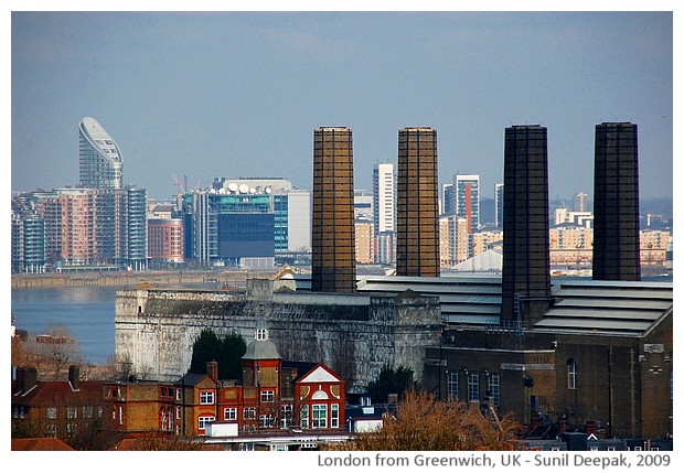 London from Greenwich hill, UK - images by Sunil Deepak, 2013
