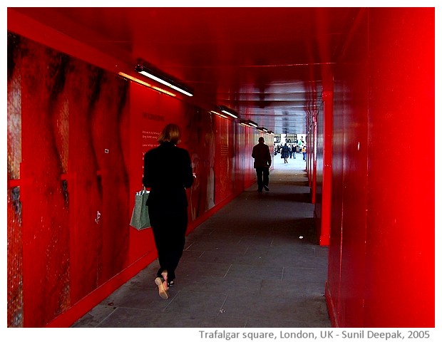 Trafalgar square, London, UK - images by Sunil Deepak, 2005