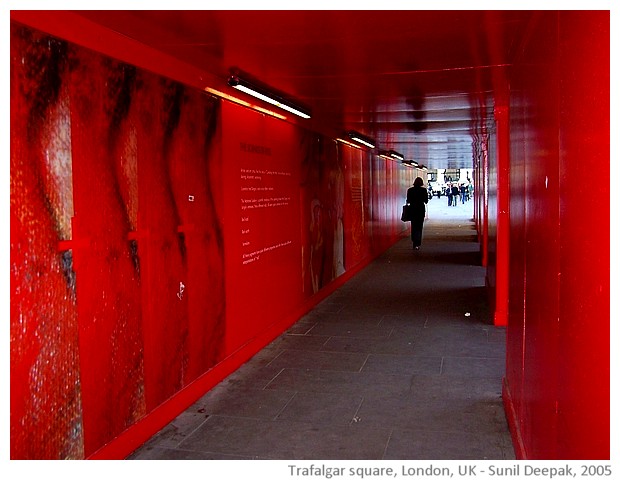 Trafalgar square, London, UK - images by Sunil Deepak, 2005