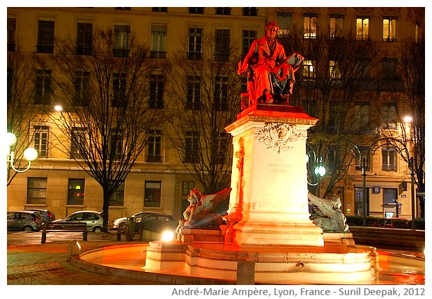 André-Marie Ampère statue, Lyon, France - images by Sunil Deepak, 2012