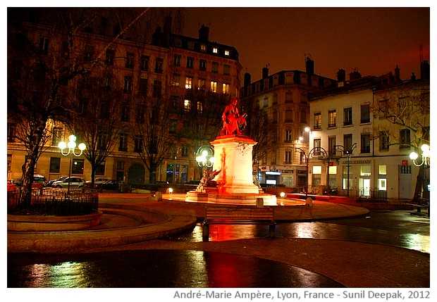 André-Marie Ampère statue, Lyon, France - images by Sunil Deepak, 2012