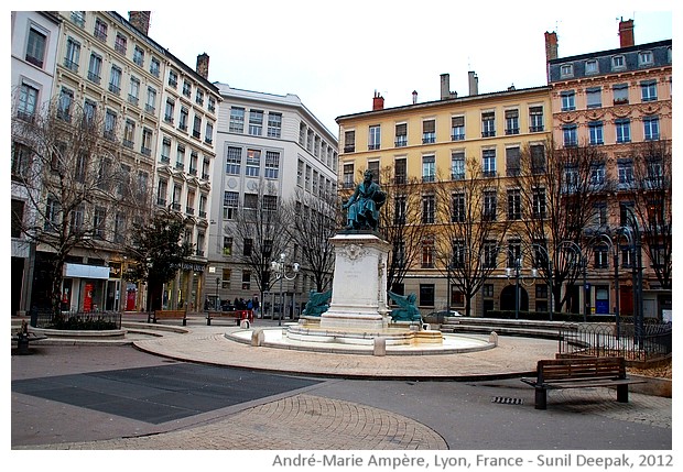 André-Marie Ampère statue, Lyon, France - images by Sunil Deepak, 2012