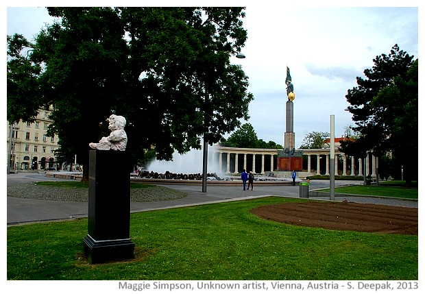 Maggie Simpson sculpture, Vienna, Austria - images by Sunil Deepak, 2013