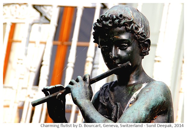 Flute player nude boy by Daniel Boucart, Geneva, Switzerland - images by Sunil Deepak, 2014