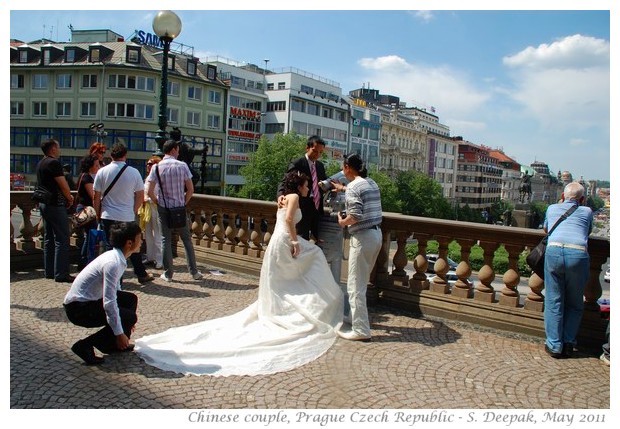 A chinese newly wed couple, Prague - Images by S. Deepak