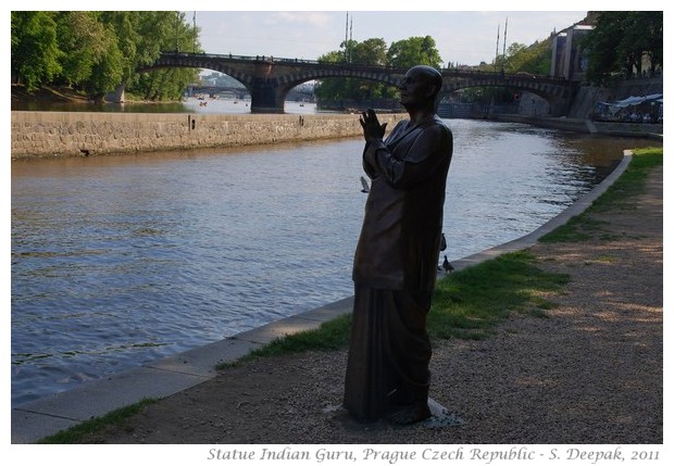 Statue of an Indian guru, Prague Czech Republic - Images by S. Deepak