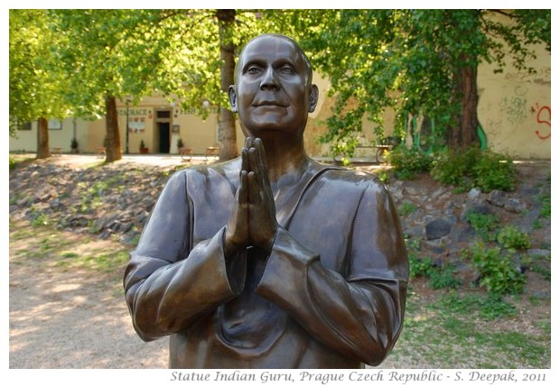 Statue of an Indian guru, Prague Czech Republic - Images by S. Deepak