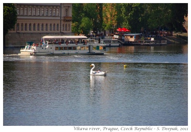 Boats on Vltava river, Prague, Czech - S. Deepak, 2011