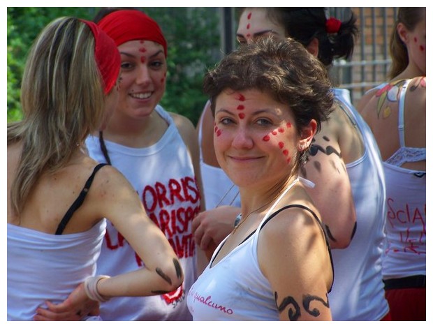 Images in red and white colours from Europe