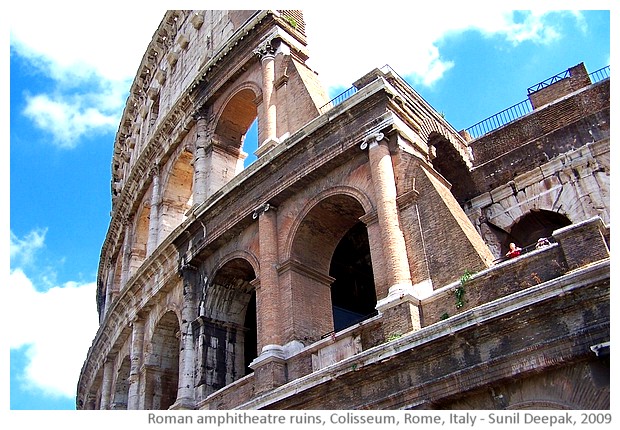 Ruins Roman amphitheatre, Athens, Greece - images by Sunil Deepak, 2013