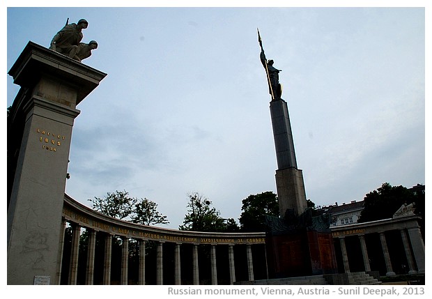 Russian monument, Vienna, Austria - images by Sunil Deepak, 2013