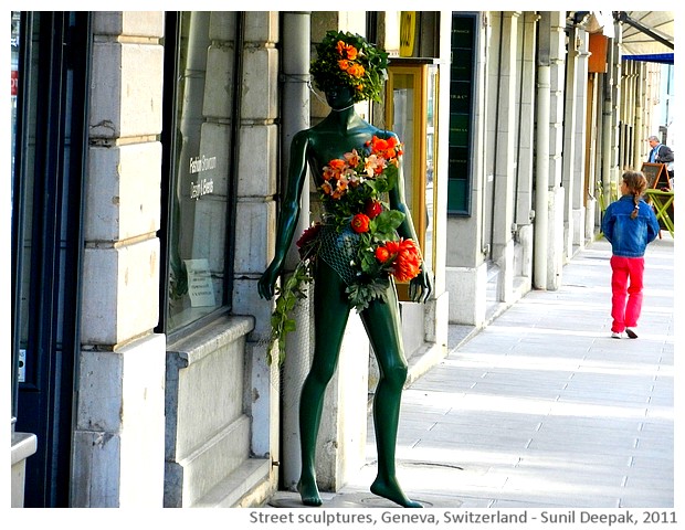 Street sculptures, Geneva, Switzerland - images by Sunil Deepak, 2011