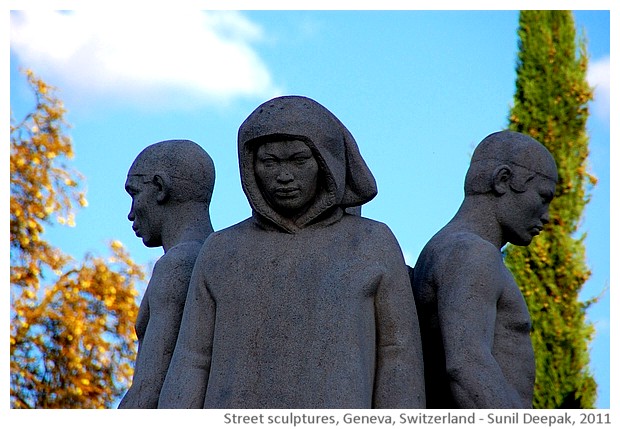 Street sculptures, Geneva, Switzerland - images by Sunil Deepak, 2011