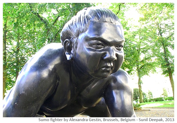 Sumo fighter, Alexandra Gestin, Brussels, Belgium - images by Sunil Deepak, 2013