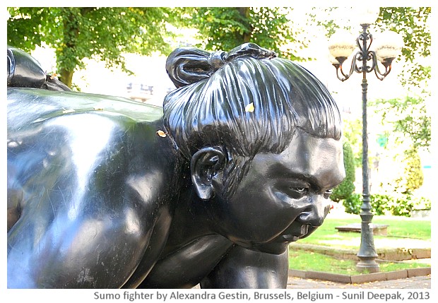 Sumo fighter, Alexandra Gestin, Brussels, Belgium - images by Sunil Deepak, 2013