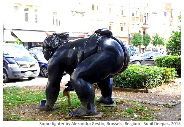 Sumo fighter, Alexandra Gestin, Brussels, Belgium - images by Sunil Deepak, 2013