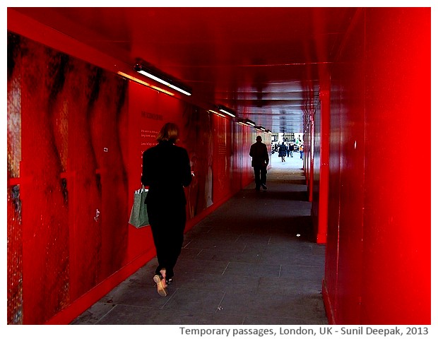 Temporary passages, London, UK - images by Sunil Deepak, 2013