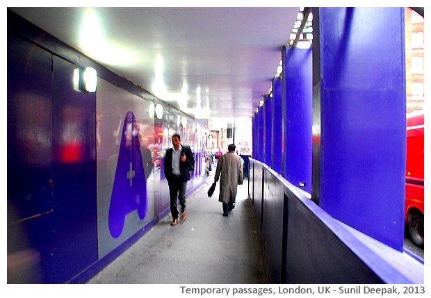 Temporary passages, London, UK - images by Sunil Deepak, 2013