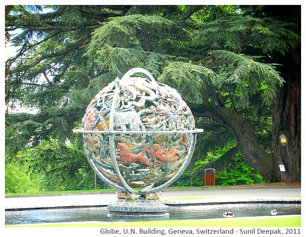 Life globe for Woodrow Wilson, Geneva, Switzerland - images by Sunil Deepak, 2011