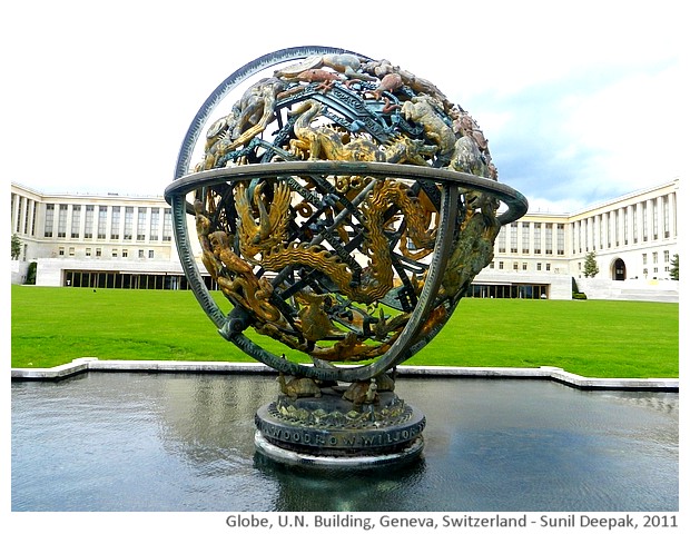 Life globe for Woodrow Wilson, Geneva, Switzerland - images by Sunil Deepak, 2011