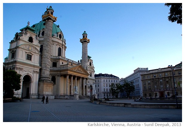 Karlskirche, Vienna, Austria - images by Sunil Deepak, 2013