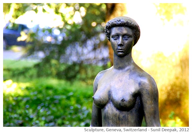 Sculptures, nude women, Switzerland - images by Sunil Deepak, 2008