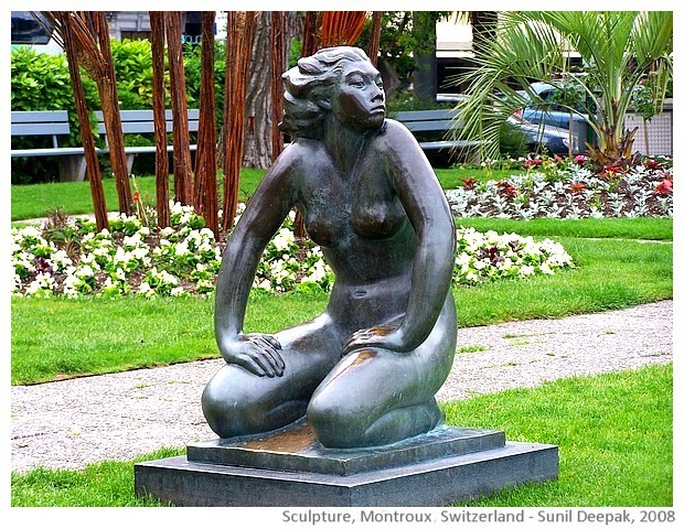 Sculptures, nude women, Switzerland - images by Sunil Deepak, 2008