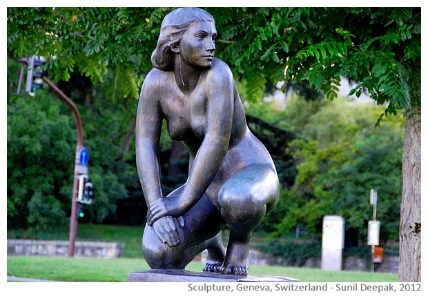 Sculptures, nude women, Switzerland - images by Sunil Deepak, 2008
