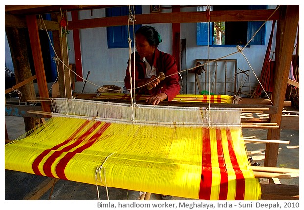 Bimla, handloom worker, Meghalaya, India - images by Sunil Deepak, 2010