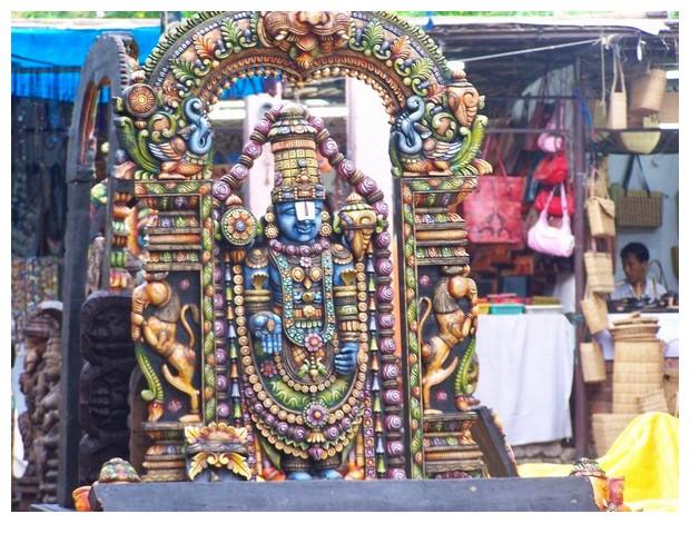 Blue colour in Hindu God statues