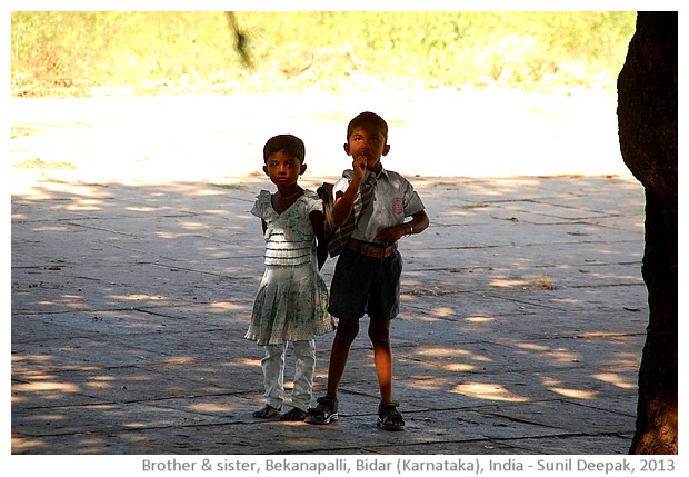 Boy and girl, Bidar Karnataka, India - images by Sunil Deepak, 2013