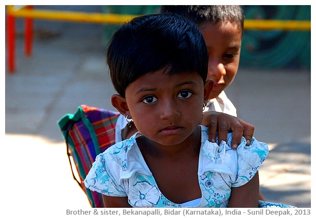 Boy and girl, Bidar Karnataka, India - images by Sunil Deepak, 2013