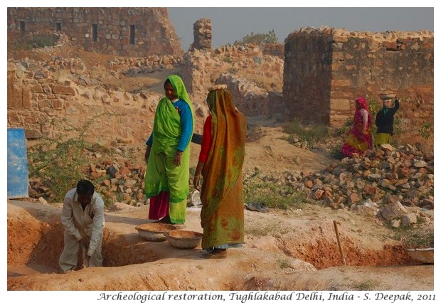 Archeological restoration Tughlakabad, Delhi - S. Deepak, 2011