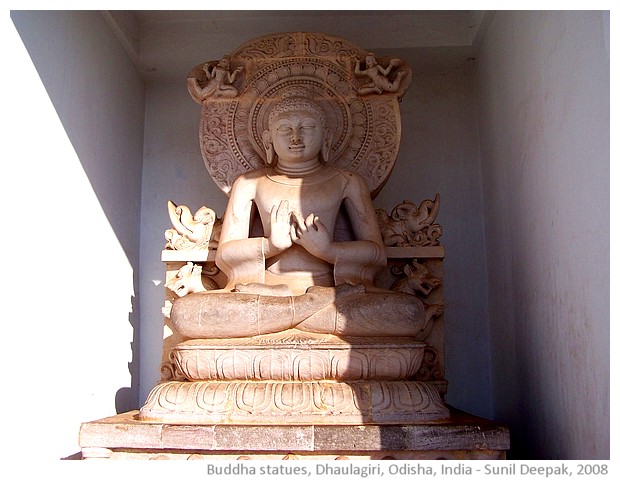 Different gestures of Buddha, Dhaulagiri, Odisha, India - images by Sunil Deepak, 2008