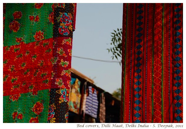 Beautiful bed covers, Dilli Haat, Delhi India - S. Deepak, 2011