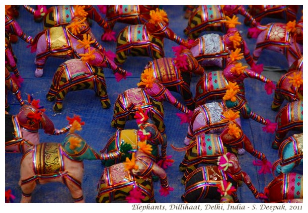 Colourful elephant toys from Rajasthan - S. Deepak, 2011