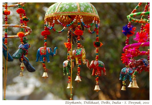Colourful elephant toys from Rajasthan - S. Deepak, 2011