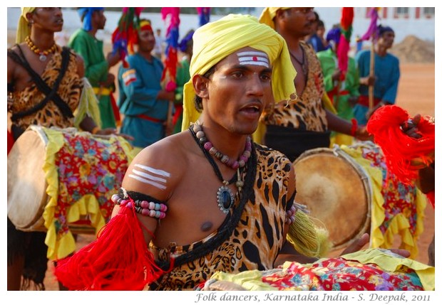 Folk dancers, Karnataka - images by S. Deepak