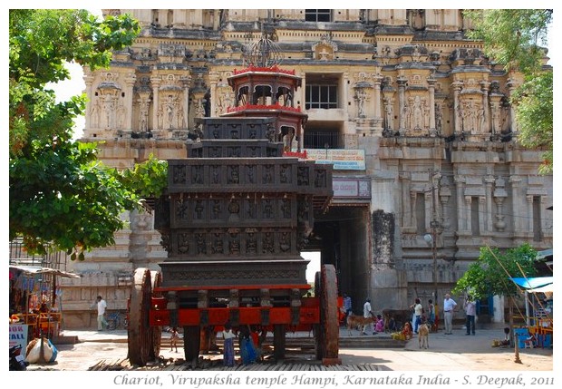 Chariot for God statue, Virupaksha temple, Hampi, India - S. Deepak, 2011