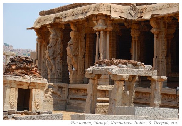 Horsemen columns in Hampi temple, INdia - S. Deepak, 2011