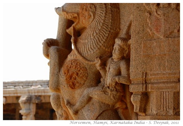 Horsemen columns in Hampi temple, INdia - S. Deepak, 2011