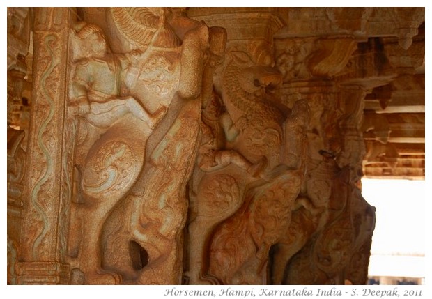 Horsemen columns in Hampi temple, INdia - S. Deepak, 2011